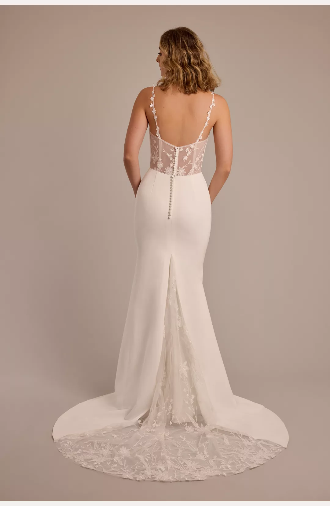 Crepe Mermaid Wedding Dress with Appliques STYLE# WG4118